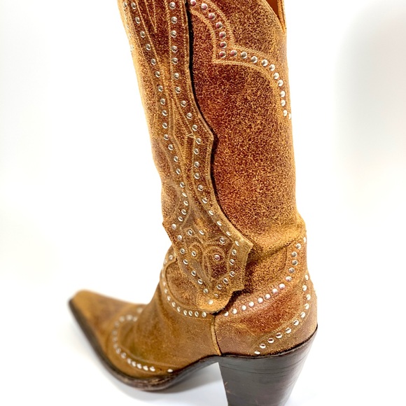 OLD GRINGO brown leather silver stud detail 6.5 - Picture 1 of 16